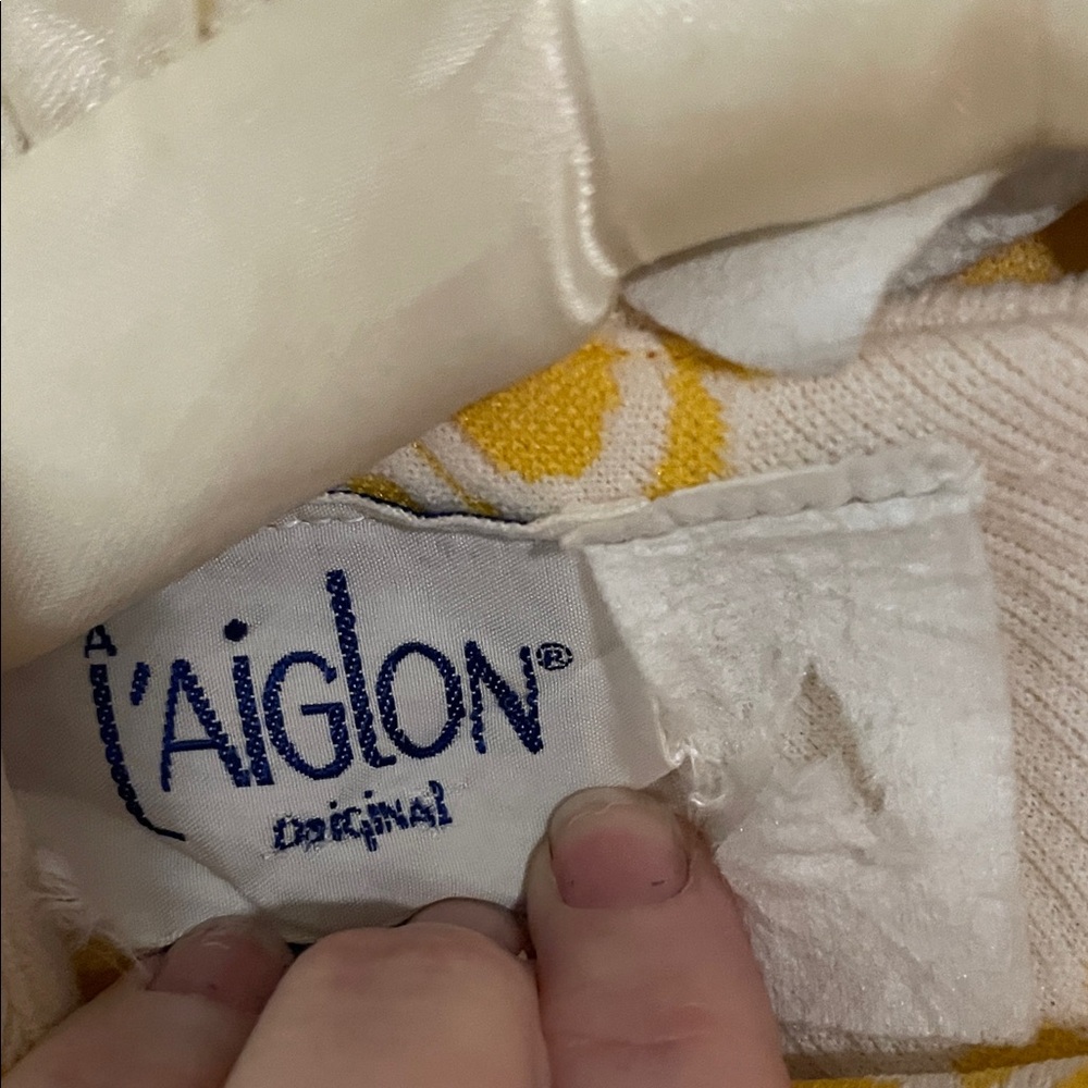 60’s Vintage L’Aiglon mod yellow and white dress and jacket L - Picture 3 of 16